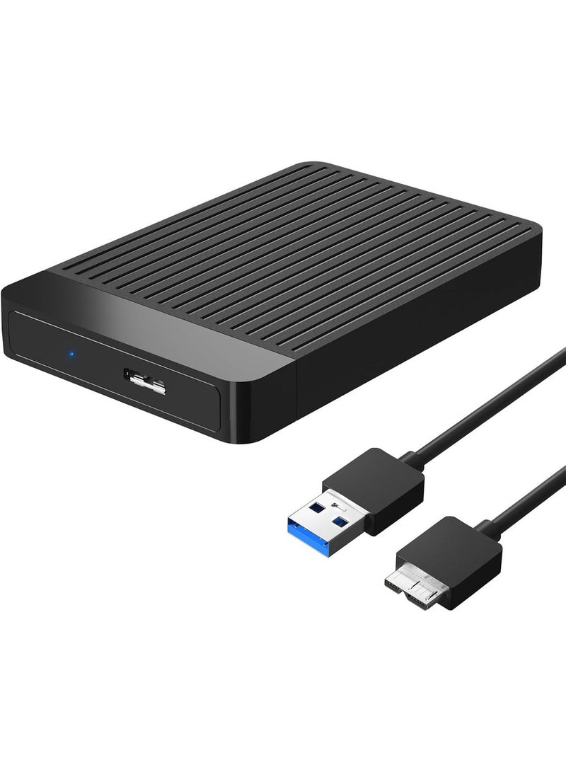 Haysenser 2.5" USB 3.2 Hard Drive Enclosure – Tool-Free SATA SSD/HDD Case, Up to 6TB, Plug & Play - Image 1